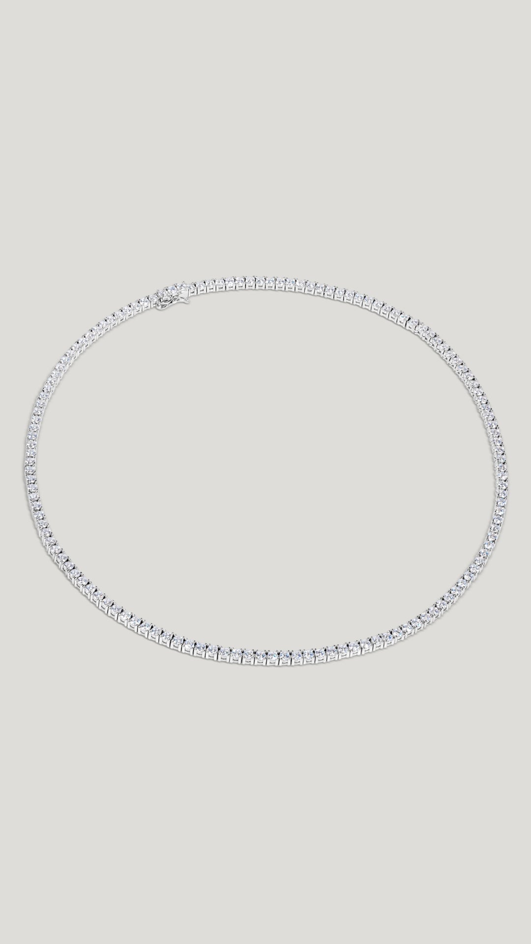 Prudence Necklace White Gold Plated