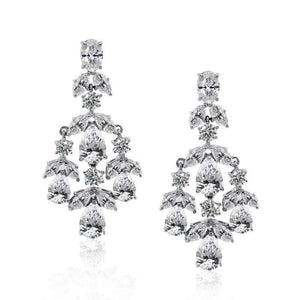 Aster White Chandelier Earrings