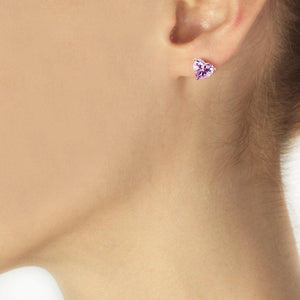 Camden Pink Heart Studs