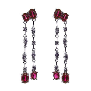 Robbie Ruby Chandelier Earrings