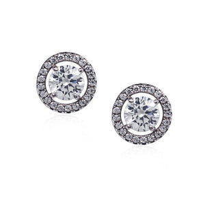 Sterling Silver Stud Earrings - Borderset detail
