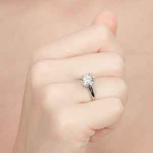 9K White Gold Solitaire Ring