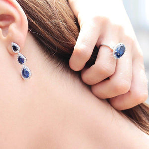 Lucille Sapphire Oval Borderset Ring