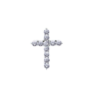 9K White Gold Cross Pendant