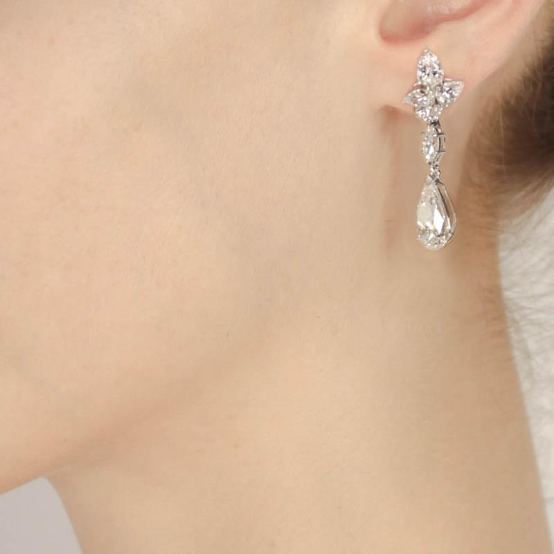 Josie Crosscut Pear Drop Earrings
