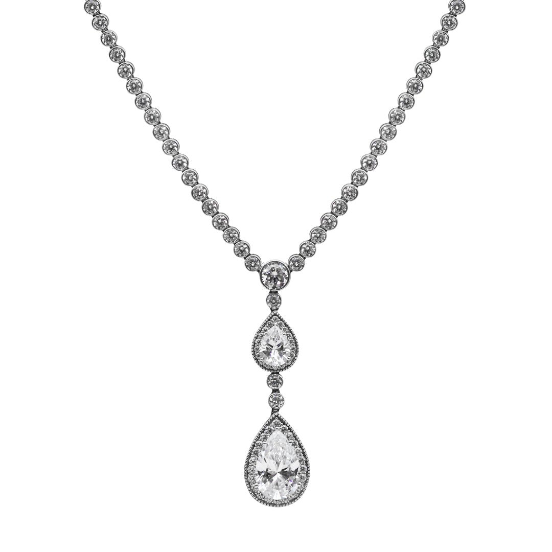 Double Pear Drop Grand Necklace
