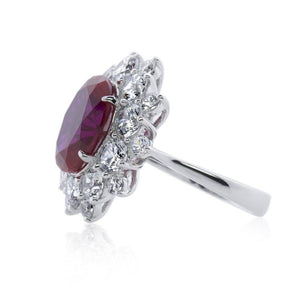 Kiana Starburst Oval Ruby Ring