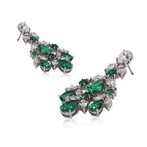 Aster Emerald Chandelier Earrings