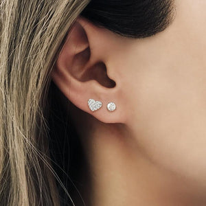 Sterling Silver Stud Earring - Single Round Stud