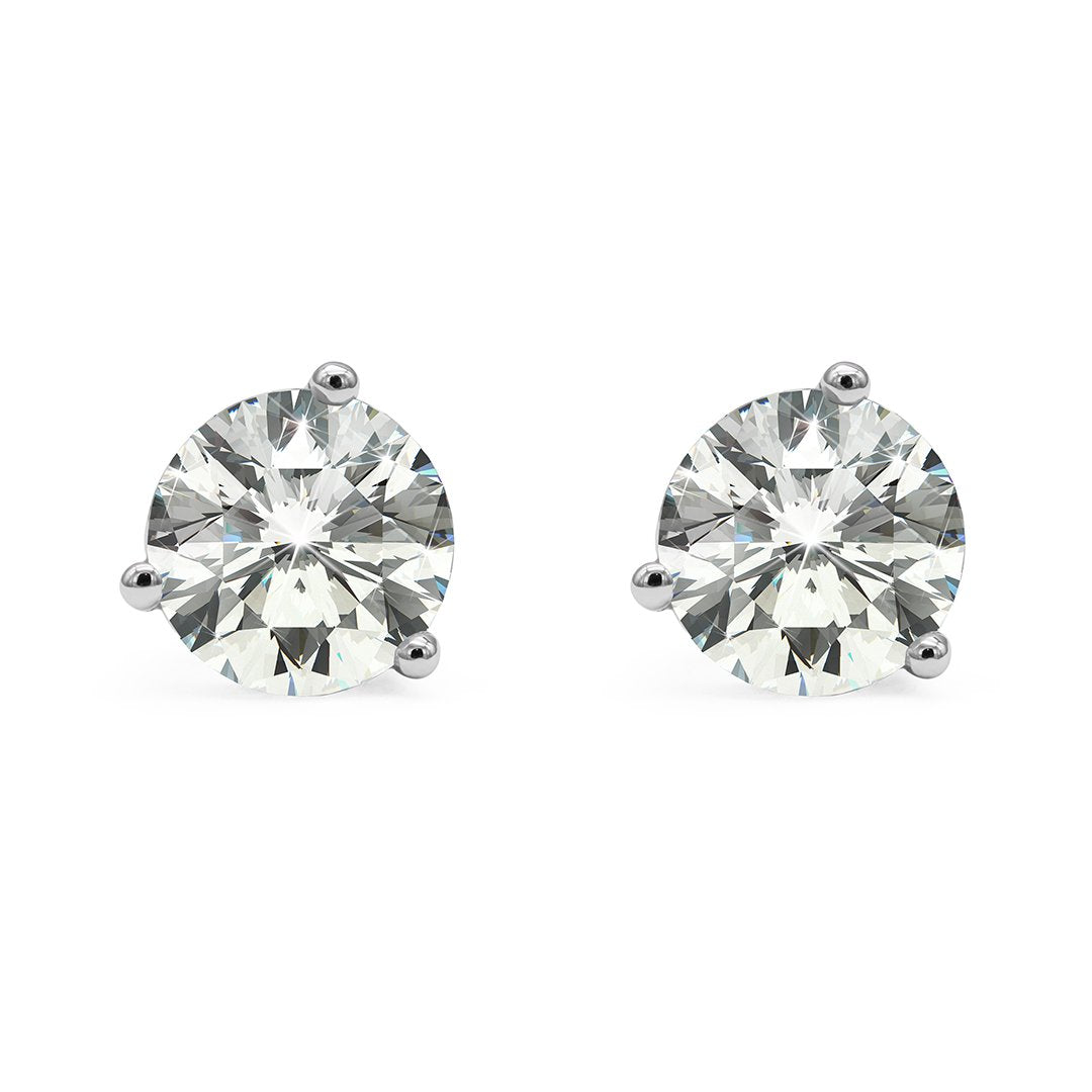 Lauren Studs 3.04ct 18K White Gold
