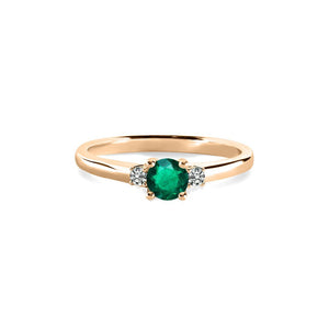 Adeline Ring 18K Rose Gold Emerald