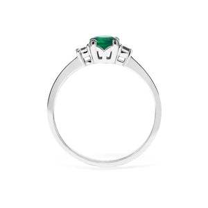 Adeline Ring 18K White Gold Emerald