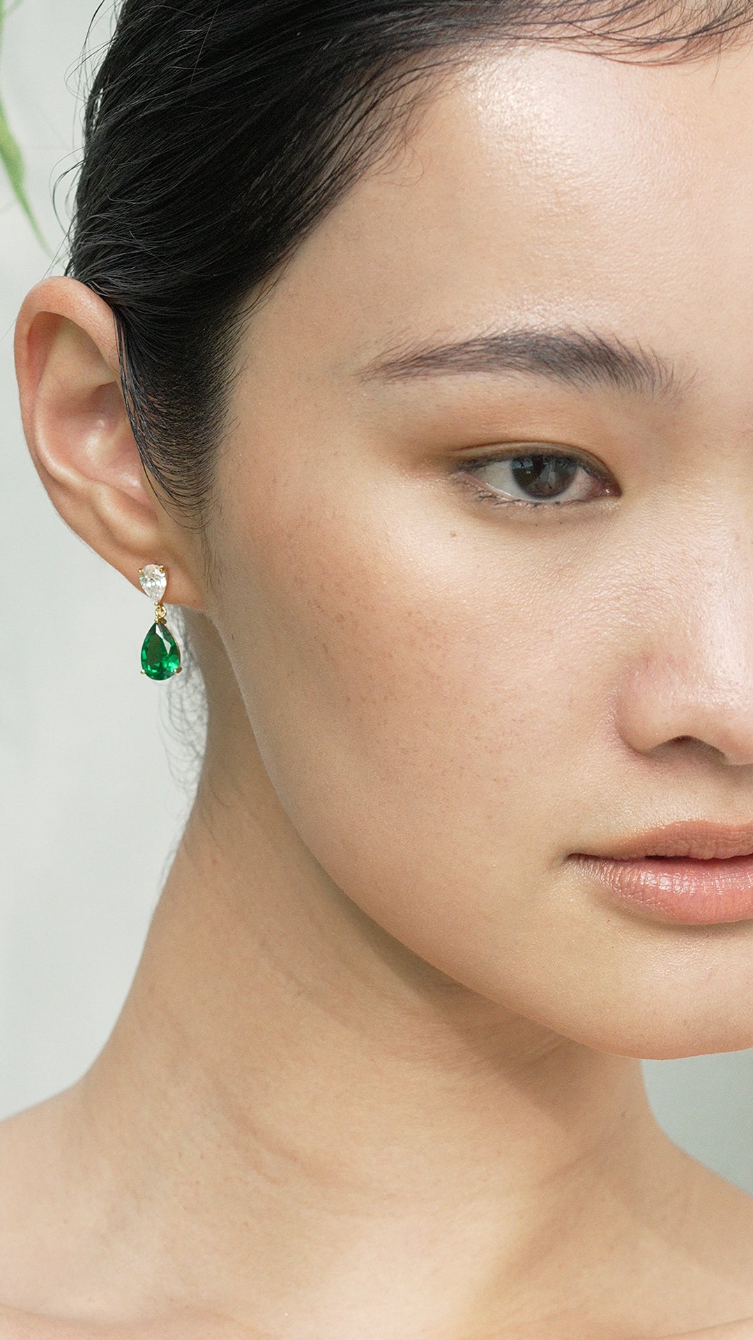 Arabella Emerald Earrings Gold Vermeil