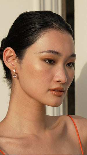 Arabella Morganite Earrings Gold Vermeil