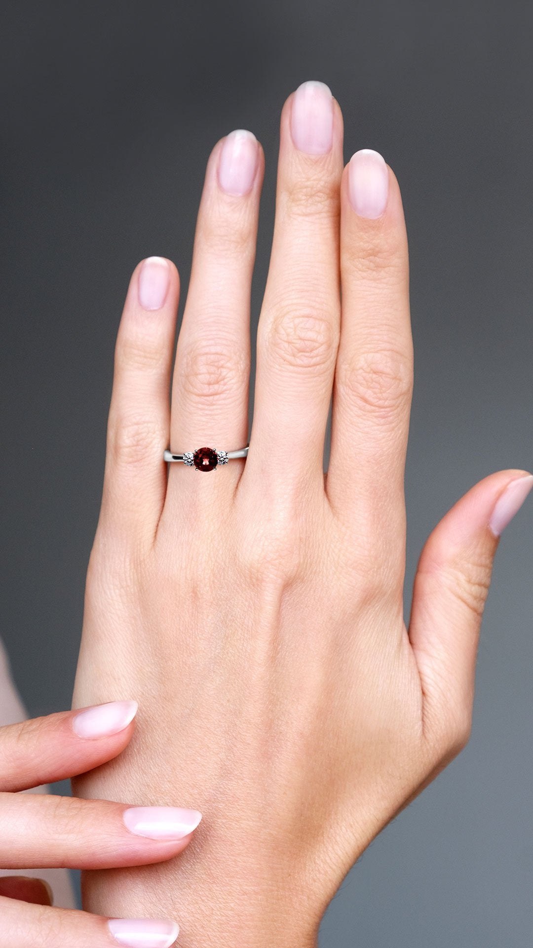 Beatrice Ring 0.50ct 18K White Gold Ruby