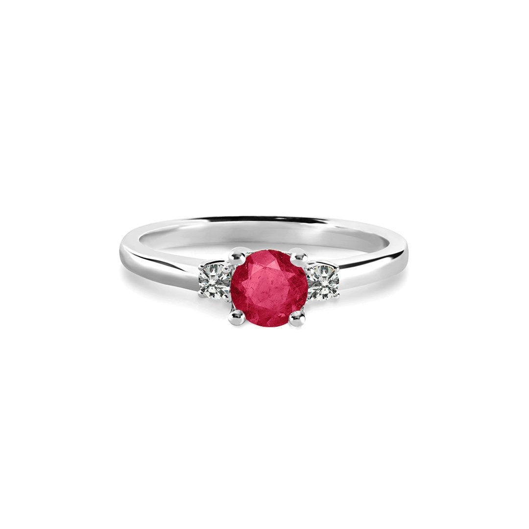 Beatrice Ring 0.50ct 18K White Gold Ruby