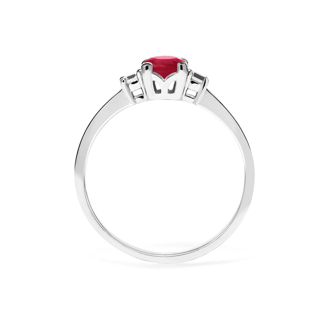 Beatrice Ring 0.50ct 18K White Gold Ruby