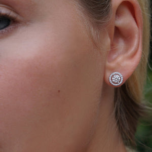 Gwen Round Borderset Studs