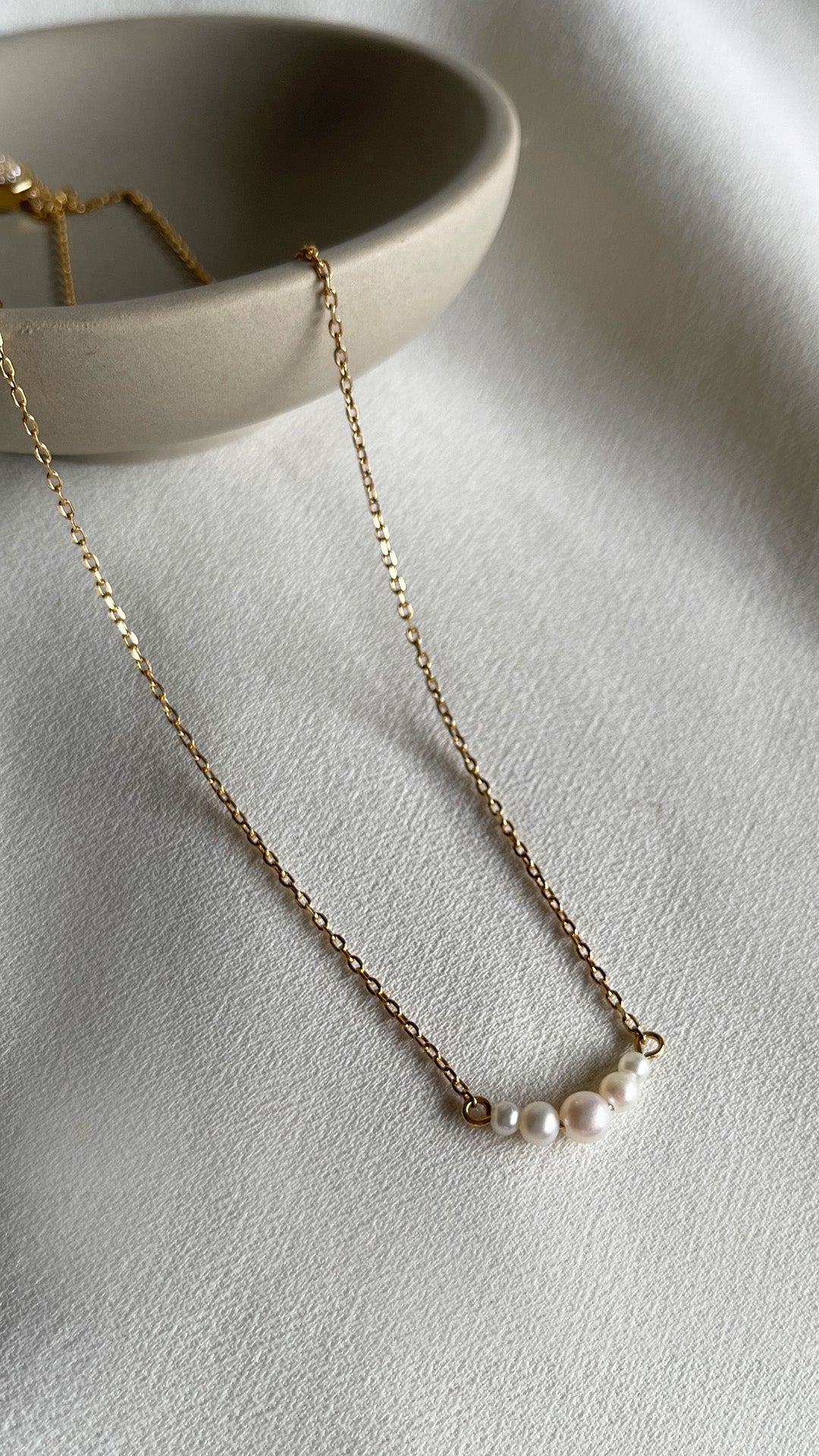 Cady Pearl Necklace Gold Vermeil