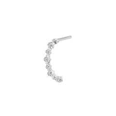 Cami Hoop 9K White Gold