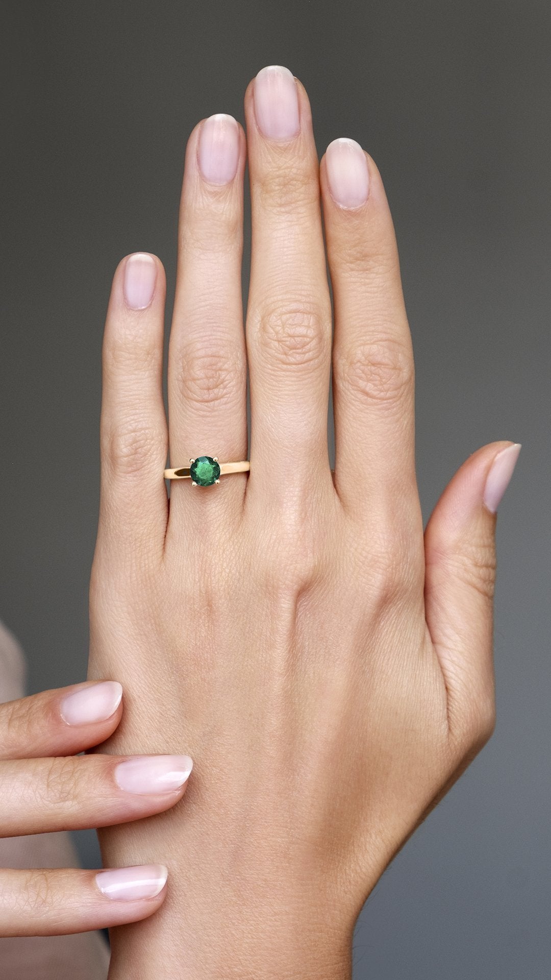 Caroline Ring 18K Rose Gold Emerald