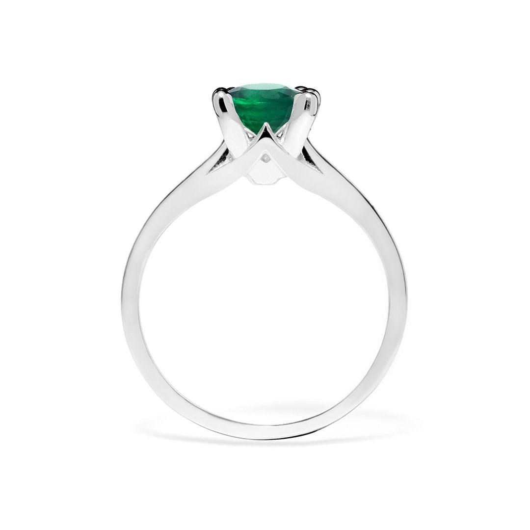 Caroline Ring 18K White Gold Emerald