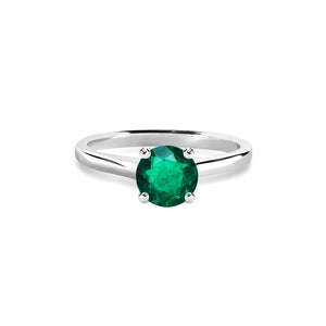 Caroline Ring 18K White Gold Emerald