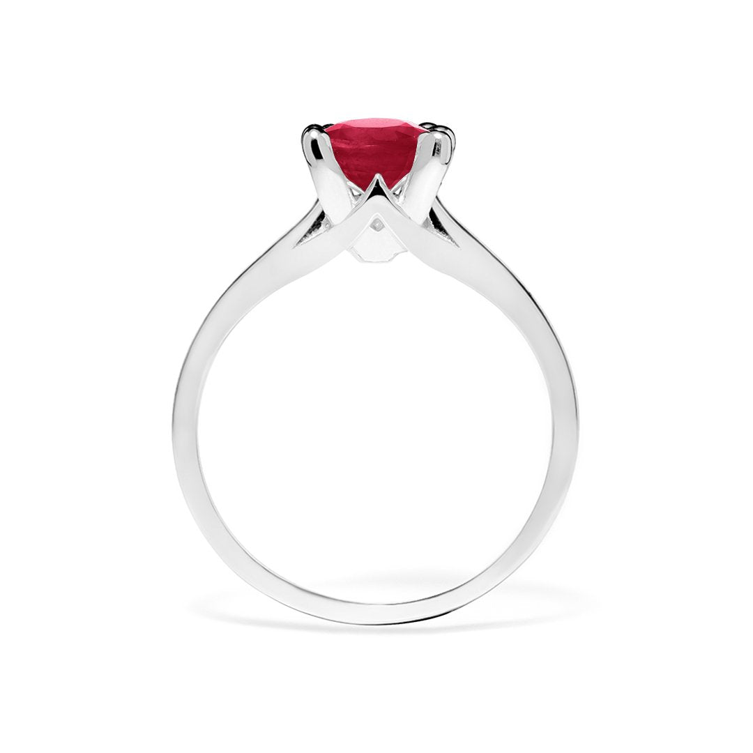 Caroline Ring 18K White Gold Ruby