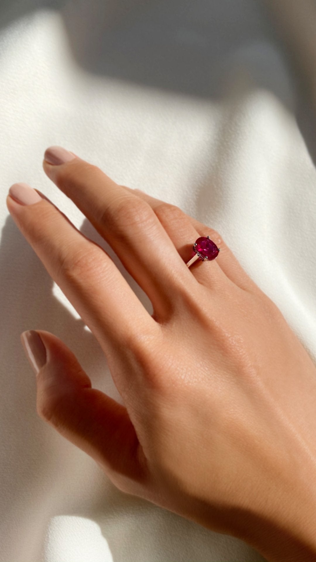Collette Ring 1.50ct 18K White Gold Ruby