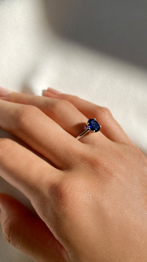 Collette Ring 1.00ct 18K White Gold Sapphire