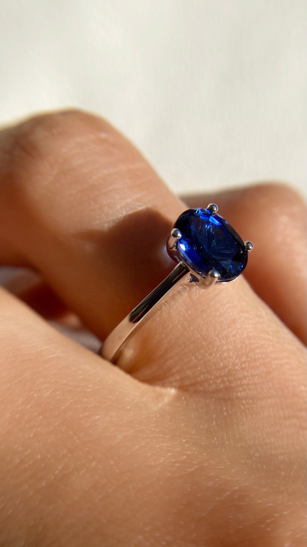 Collette Ring 1.00ct 18K White Gold Sapphire