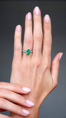 Cordelia Ring 18K White Gold Emerald