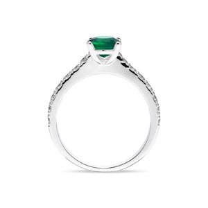 Cordelia Ring 18K White Gold Emerald