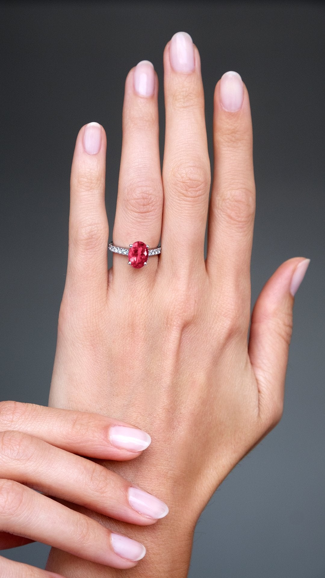 Cordelia Ring 18K White Gold Ruby