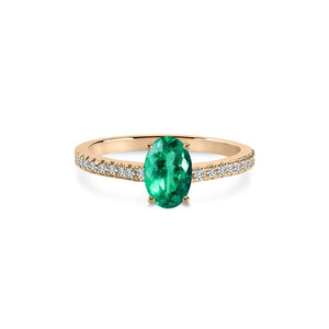 Cordelia Ring 18K Rose Gold Emerald