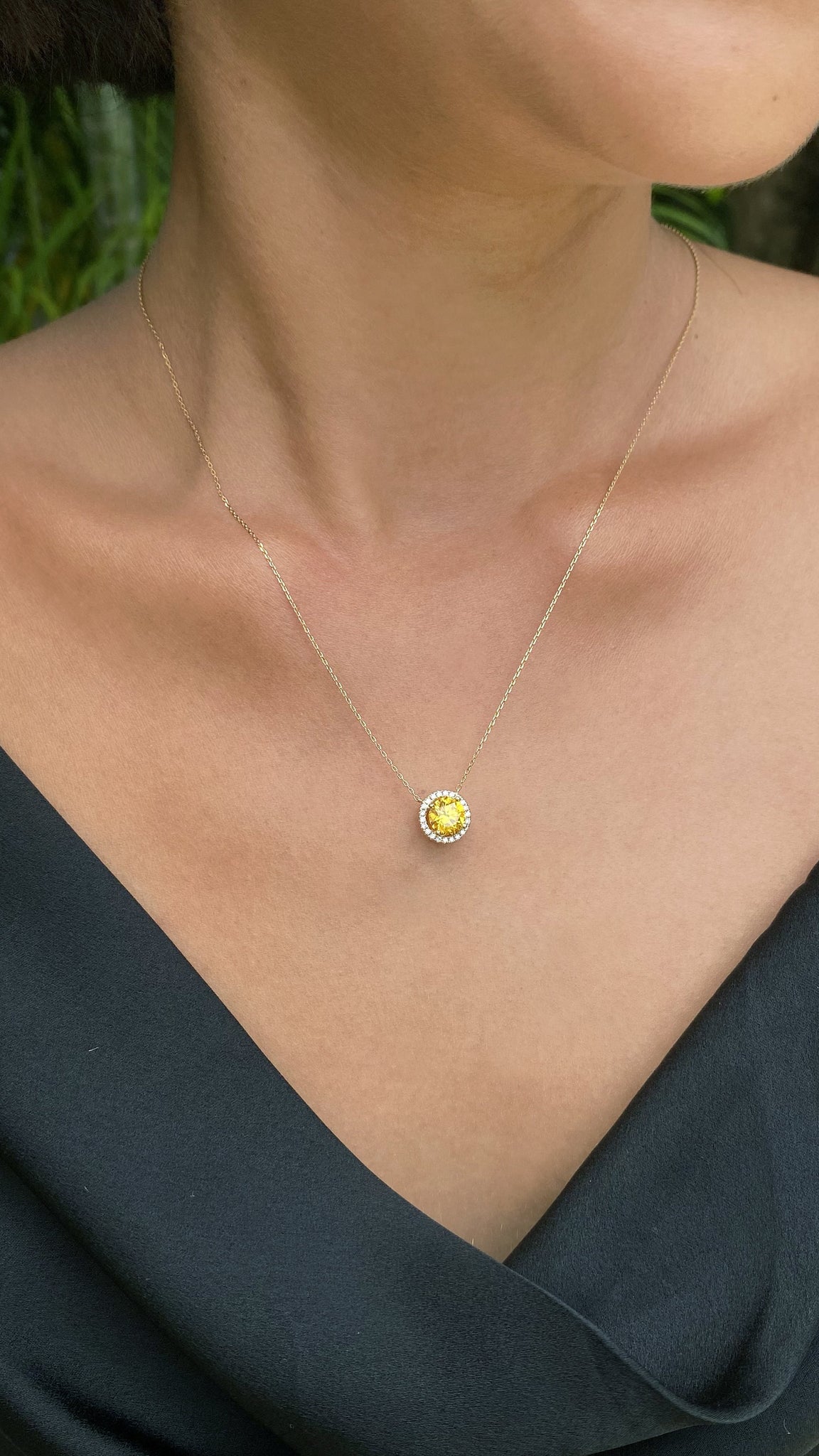 Cory Necklace 0.63ct Fancy Yellow 18K Yellow Gold