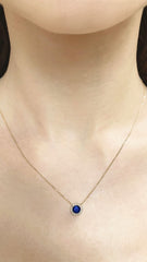 Cory Necklace 18K Rose Gold Sapphire