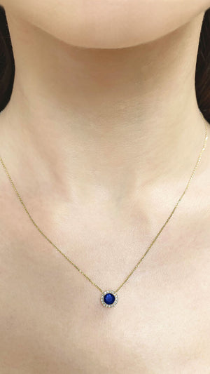 Cory Necklace 18K Yellow Gold Sapphire
