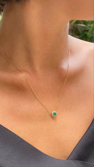 Cory Necklace 0.50ct 18K Yellow Gold Emerald