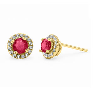 Cory Studs 18K Yellow Gold Ruby