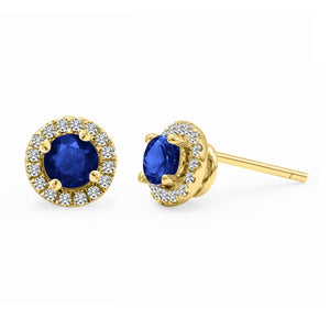 Cory Studs 18K Yellow Gold Sapphire