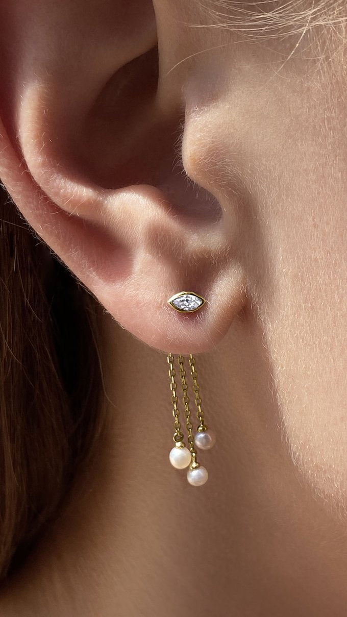 Davina Ear Jacket 9K Yellow Gold