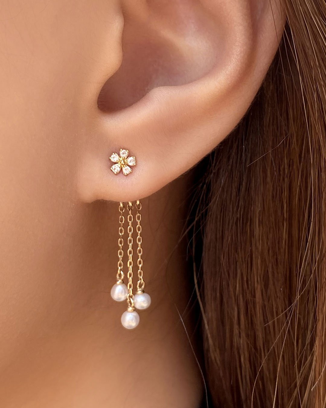 Davina Ear Jacket 9K Yellow Gold