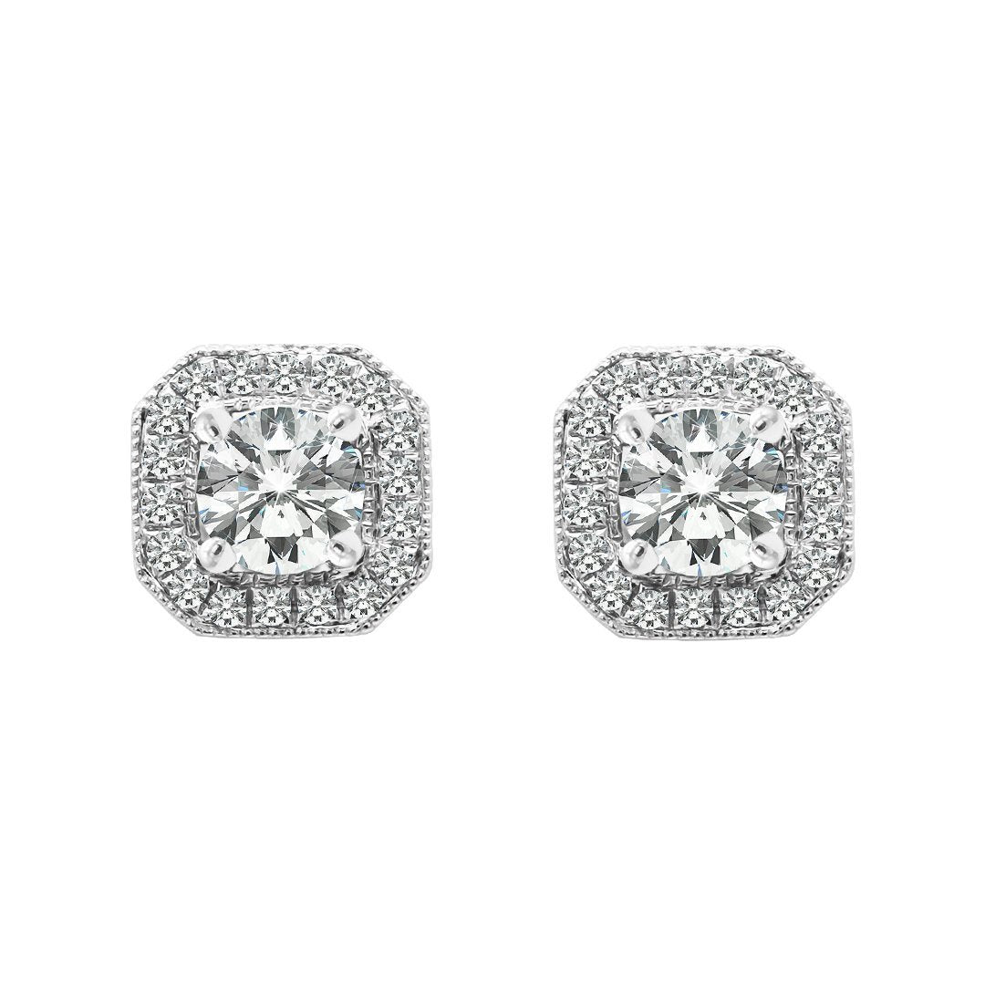 Leonora Studs 18K White Gold