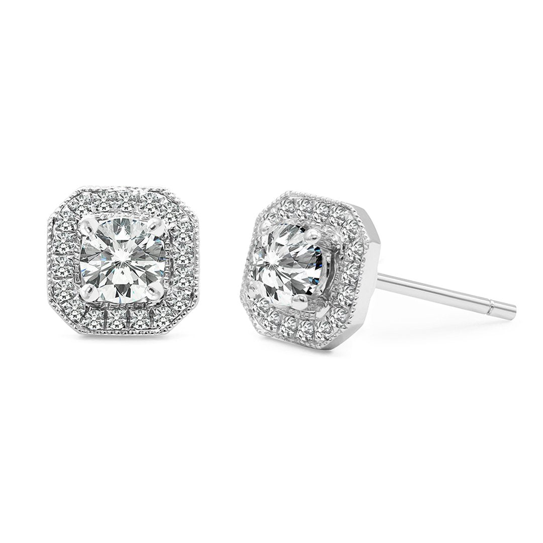 Leonora Studs 18K White Gold