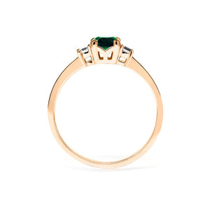 Elizabeth Ring 18K Rose Gold Emerald