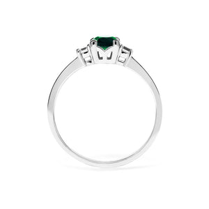 Elizabeth Ring 18K White Gold Emerald