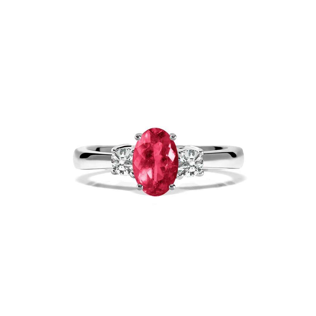 Elizabeth Ring 18K White Gold Ruby