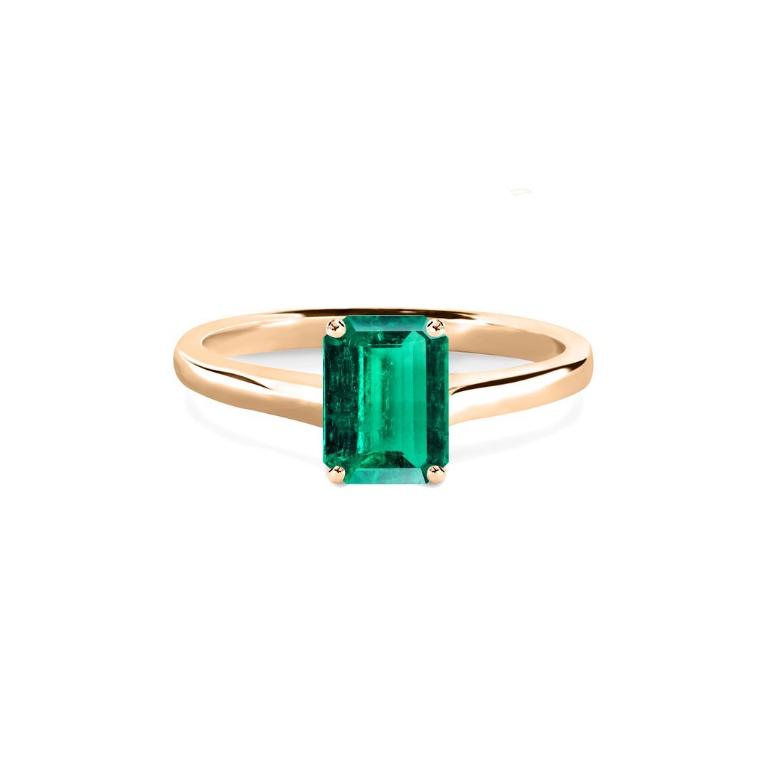 Evelyn Ring 18K Rose Gold Emerald