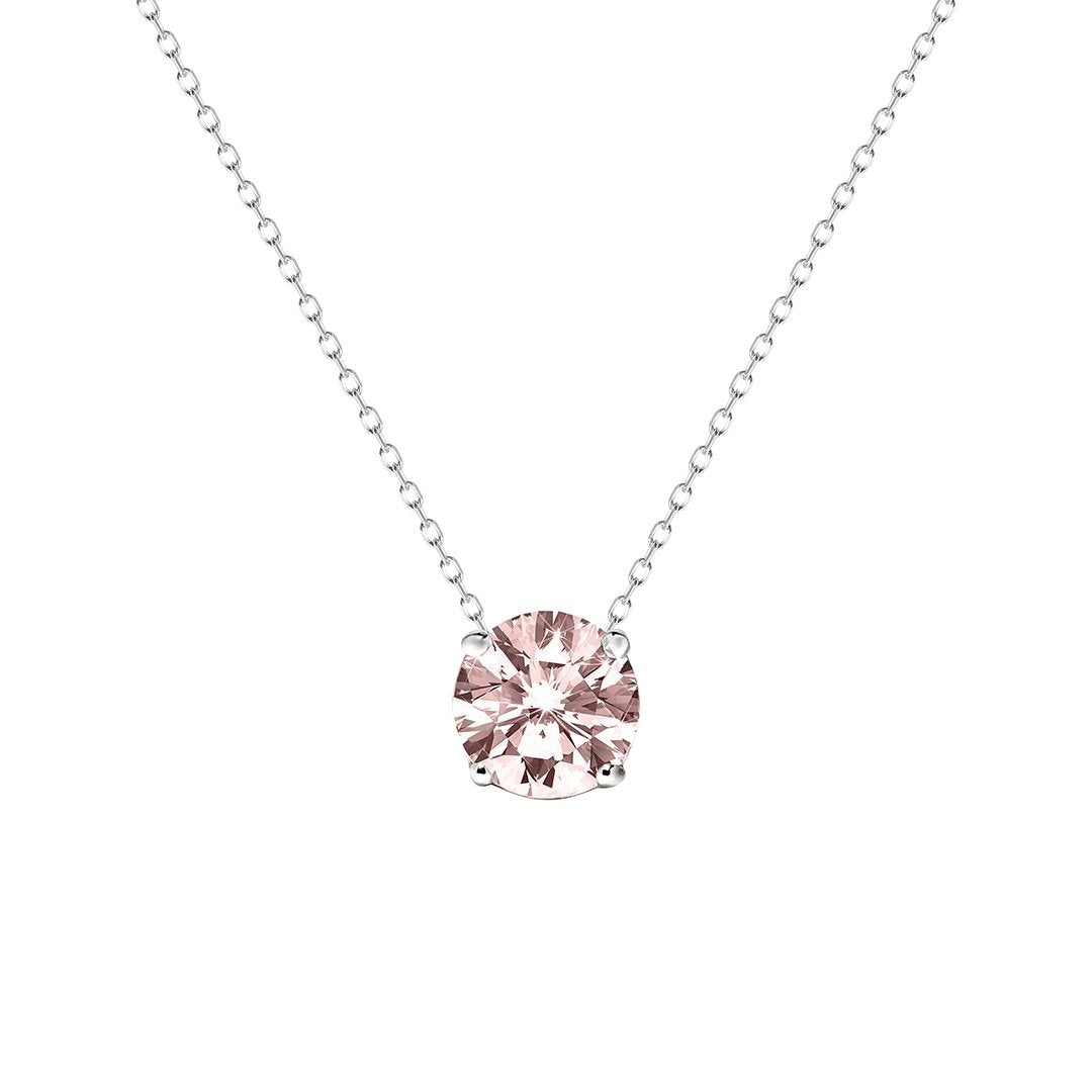Loretta Necklace Fancy Pink 1.22ct 18K White Gold